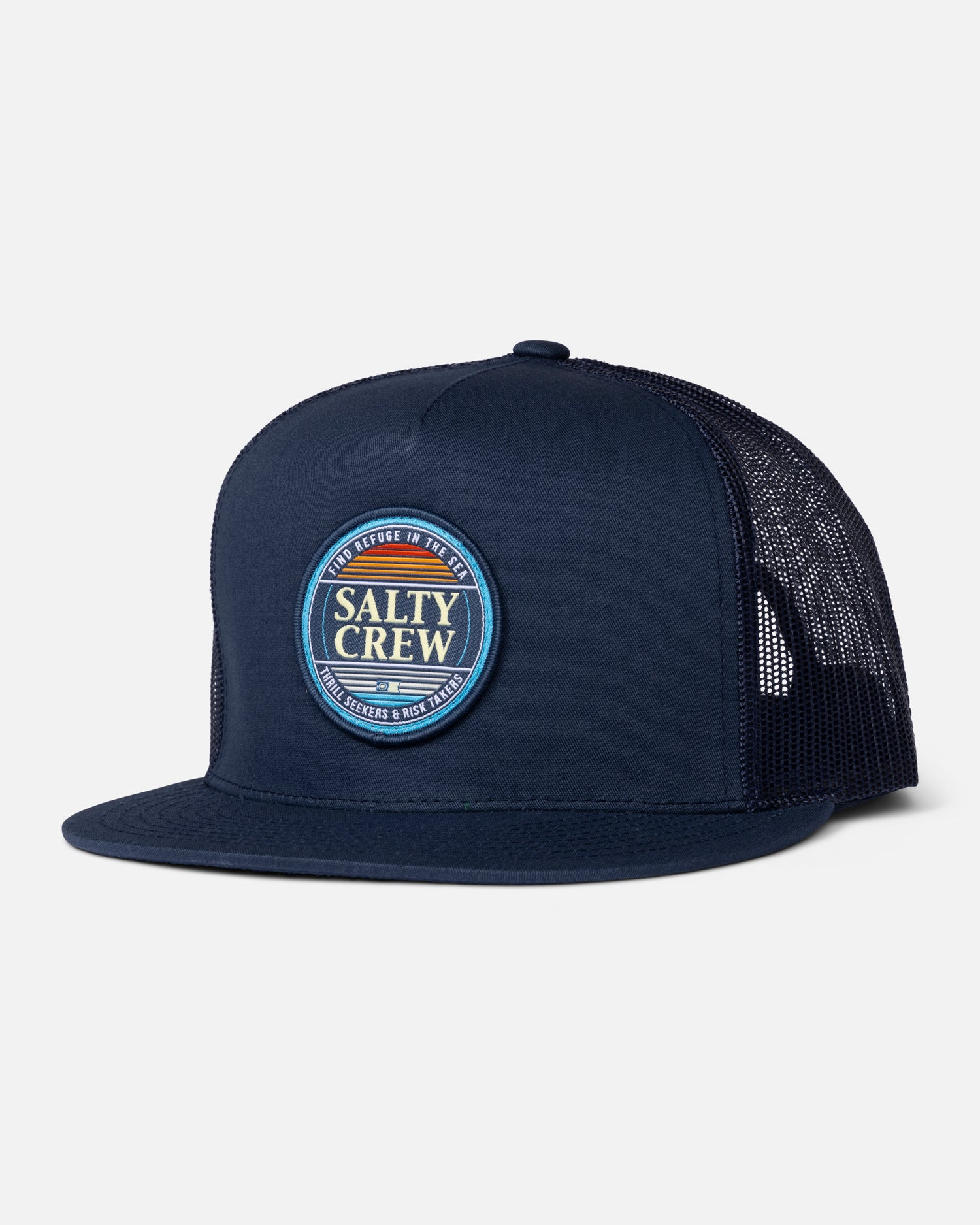 Front view of the Simple Fade Trucker - Navy.