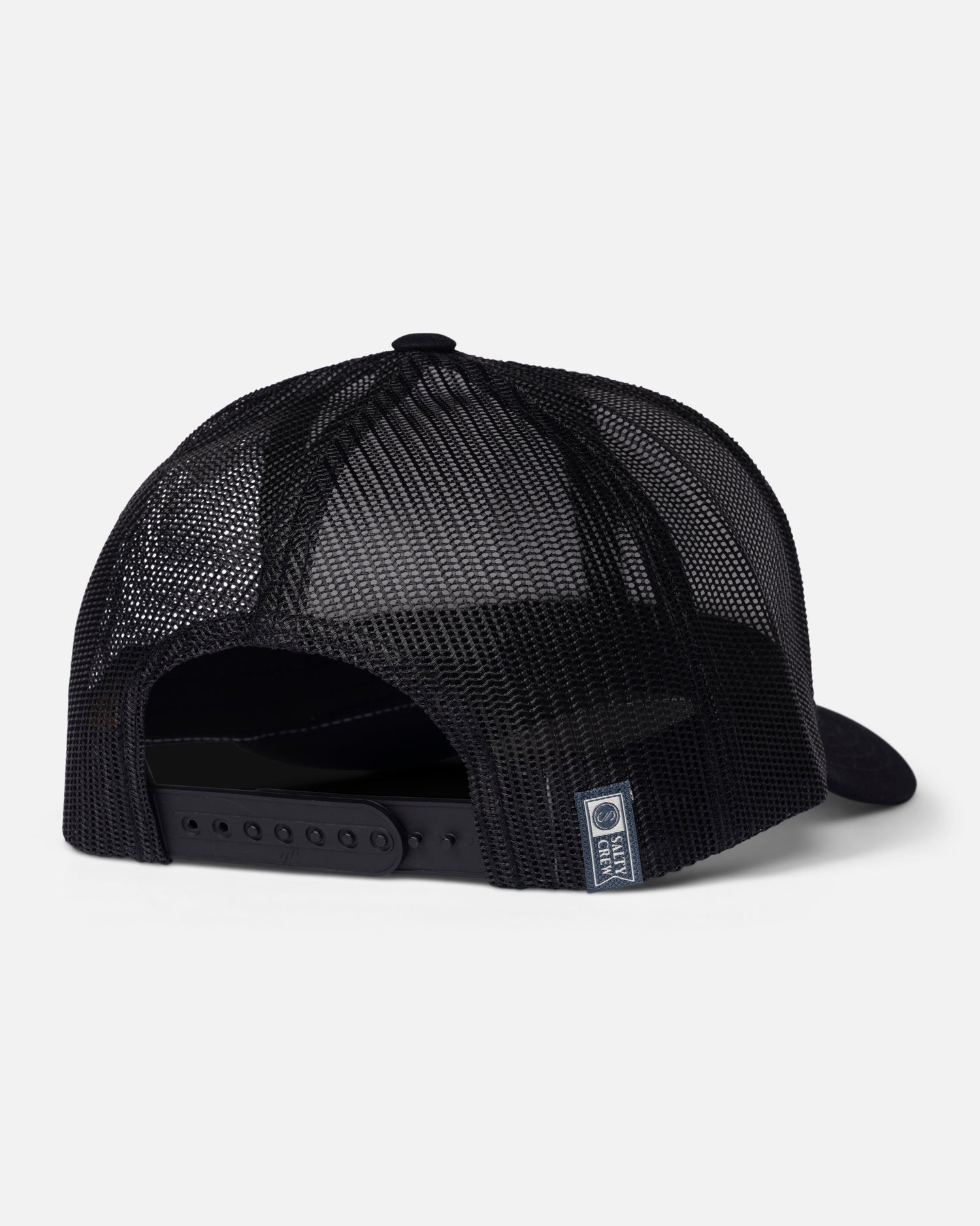 Back view of the Bruce Trucker - White Black. 