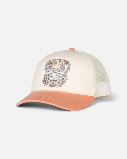 Front view of the Collectable Trucker - Papaya. 