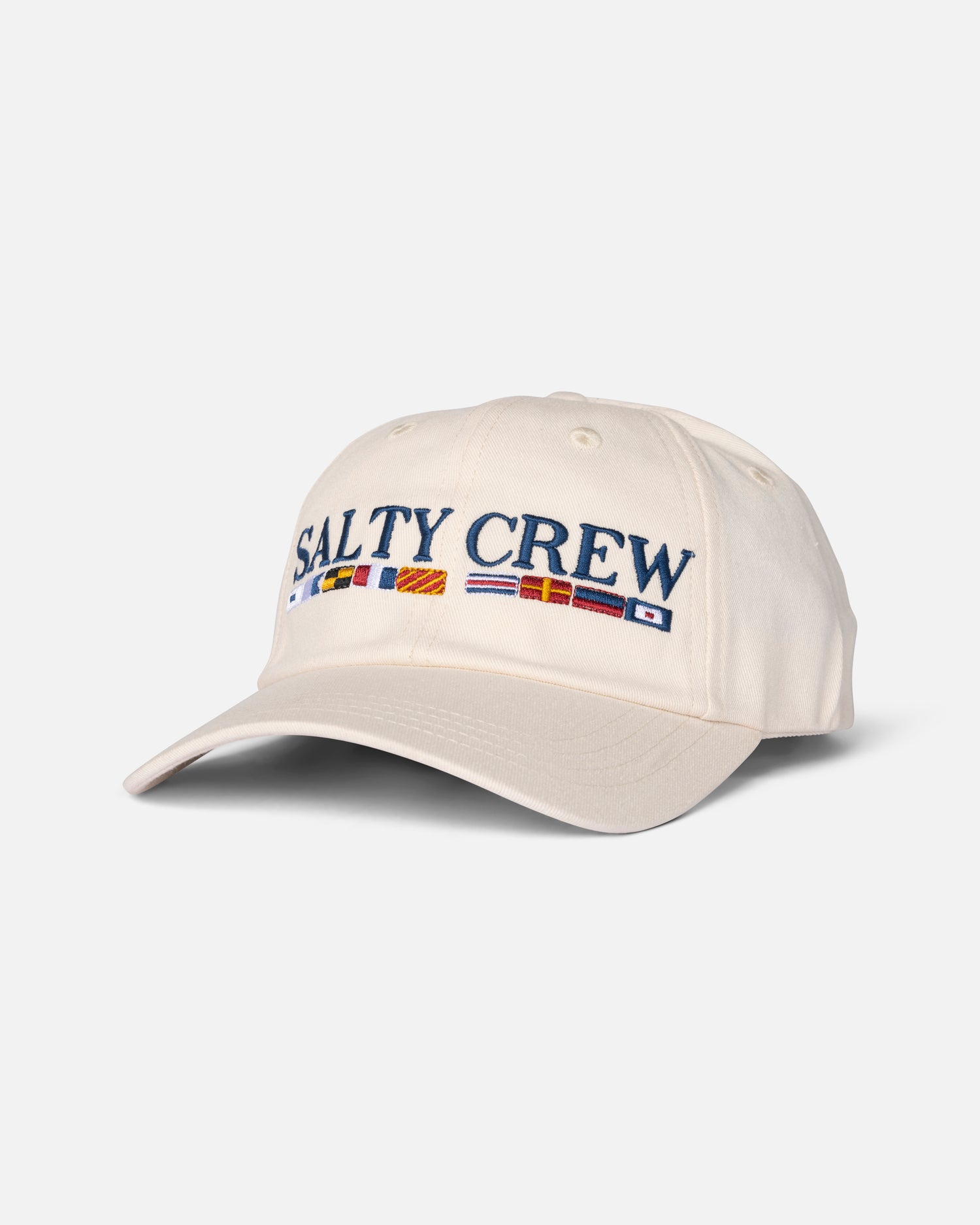 Front view of the Flag Dad Hat - Off White. 
