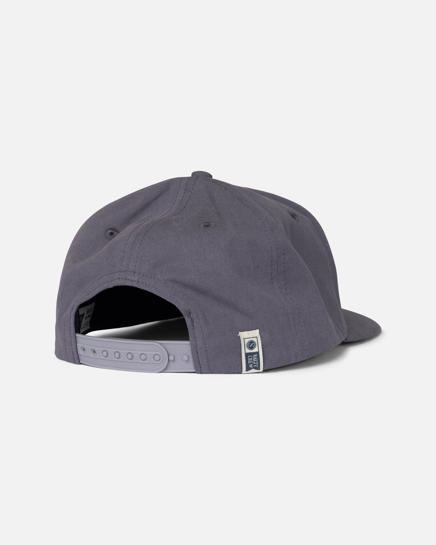 Back view of the Crew Snapback - Monument. 
