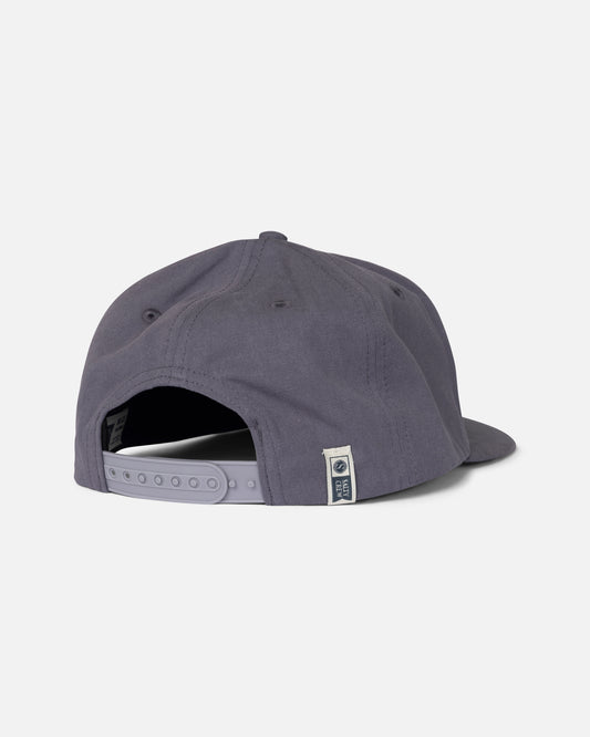 Back view of the Crew Snapback - Monument. 