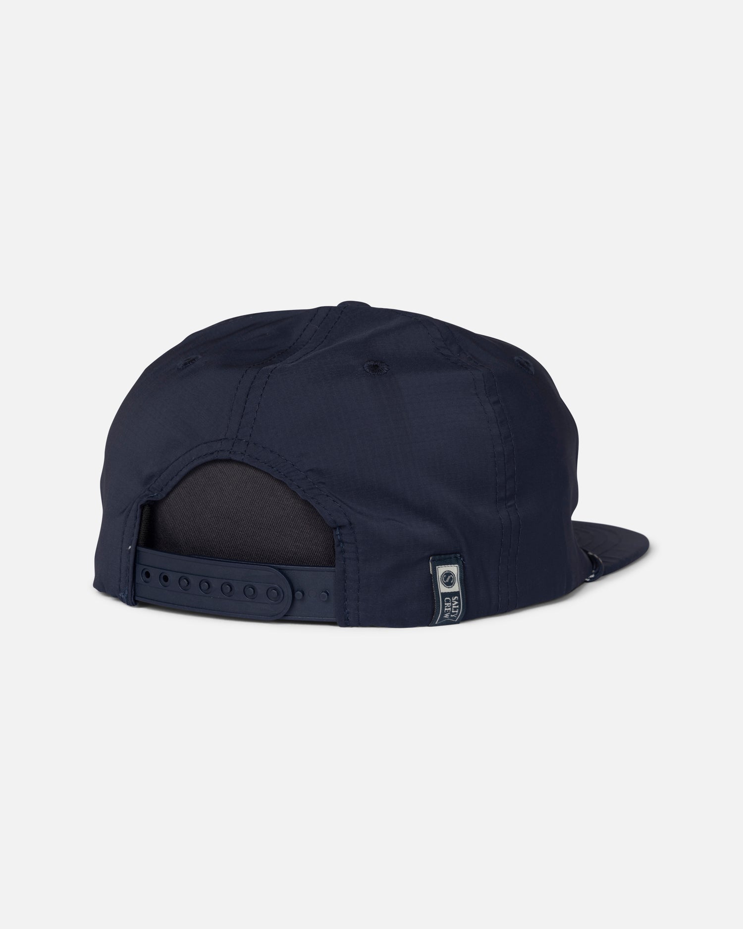 Back view of the Bow Line Snapback - Navy. 