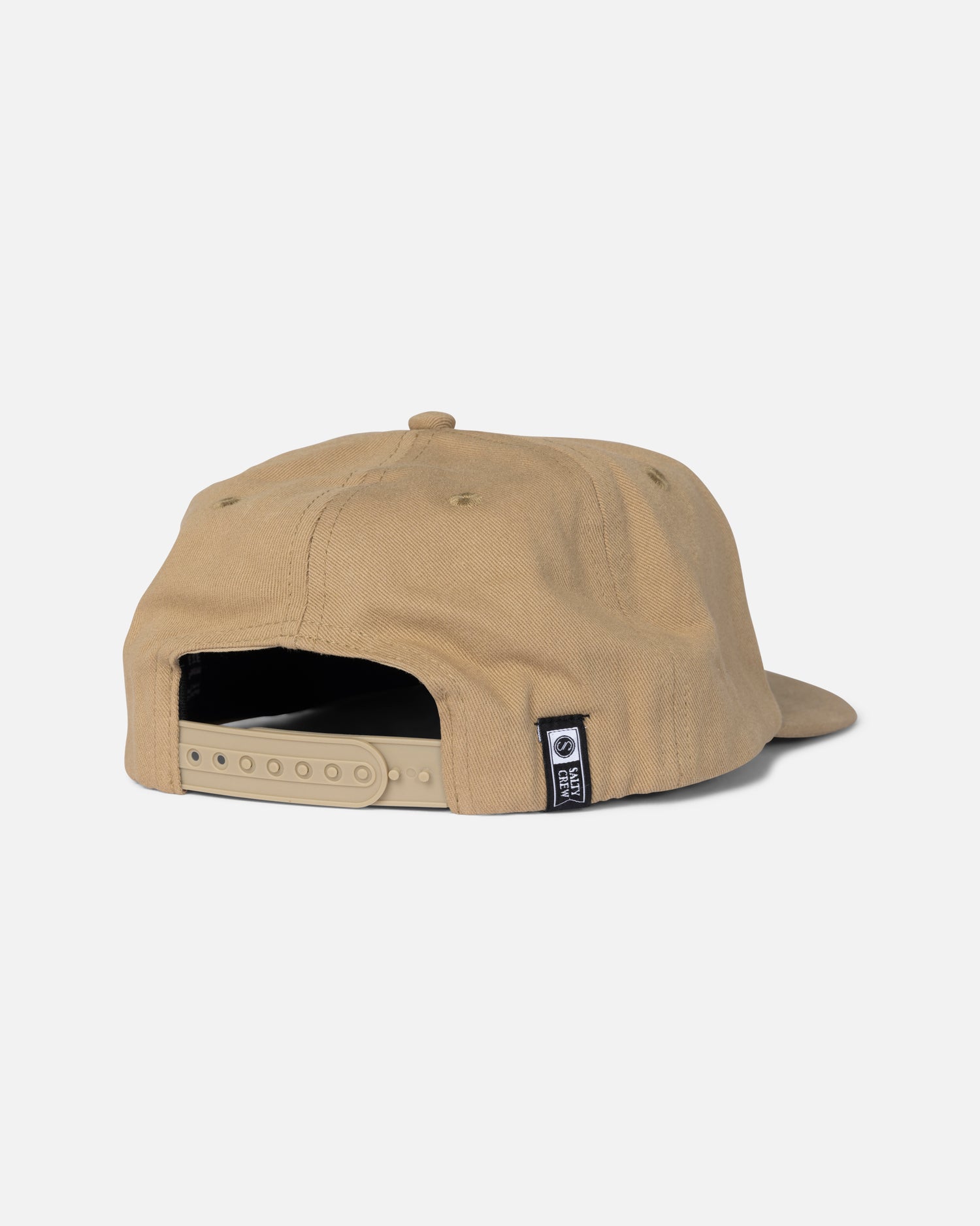 Back view of the Shop Script Snapback - Natural. 