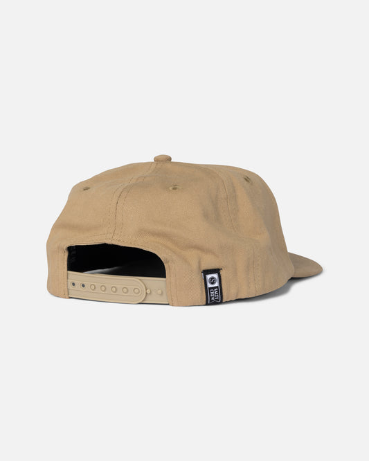 Back view of the Shop Script Snapback - Natural. 