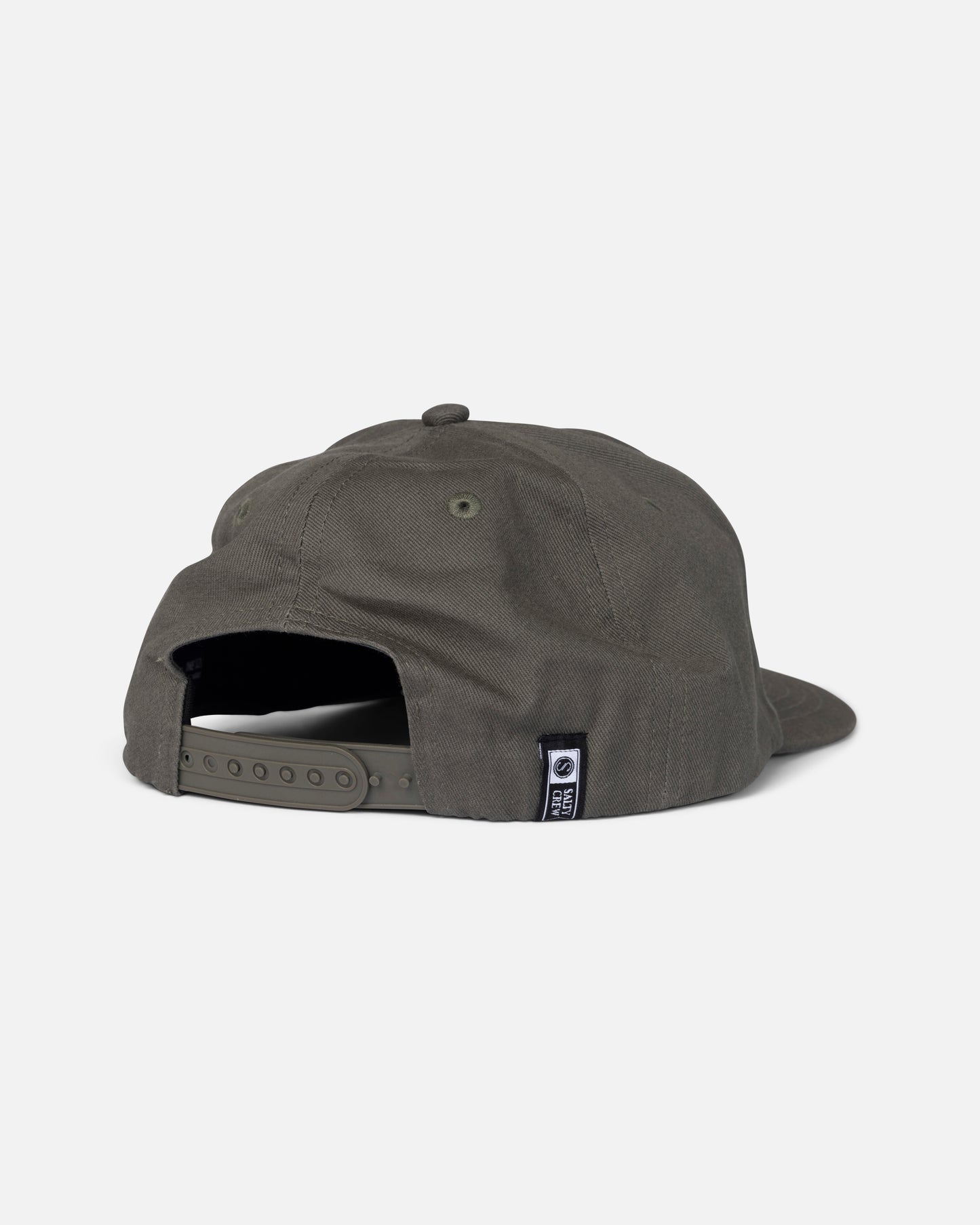 Back view of the Shop Script Snapback - Washed Green. 