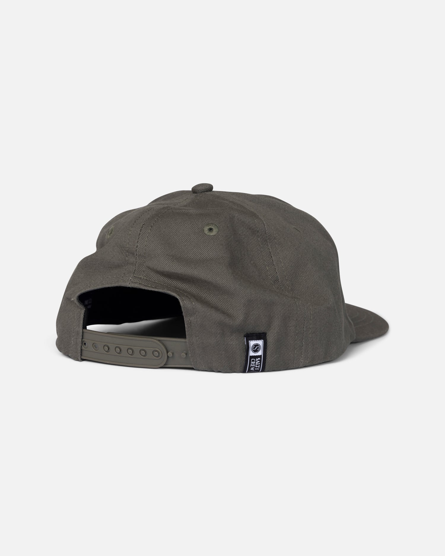 Back view of the Shop Script Snapback - Washed Green. 