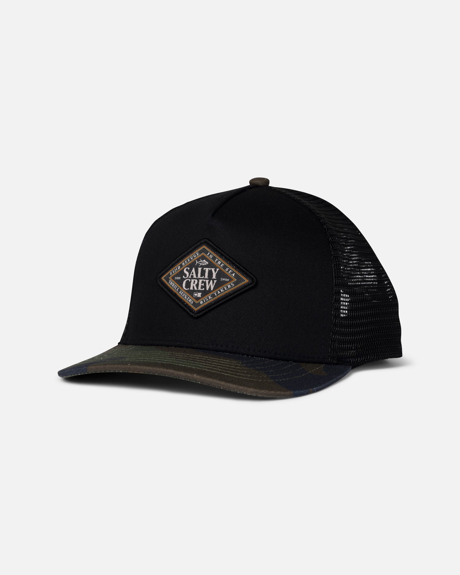 Front view of the Iconic Boys Trucker - Camo. 