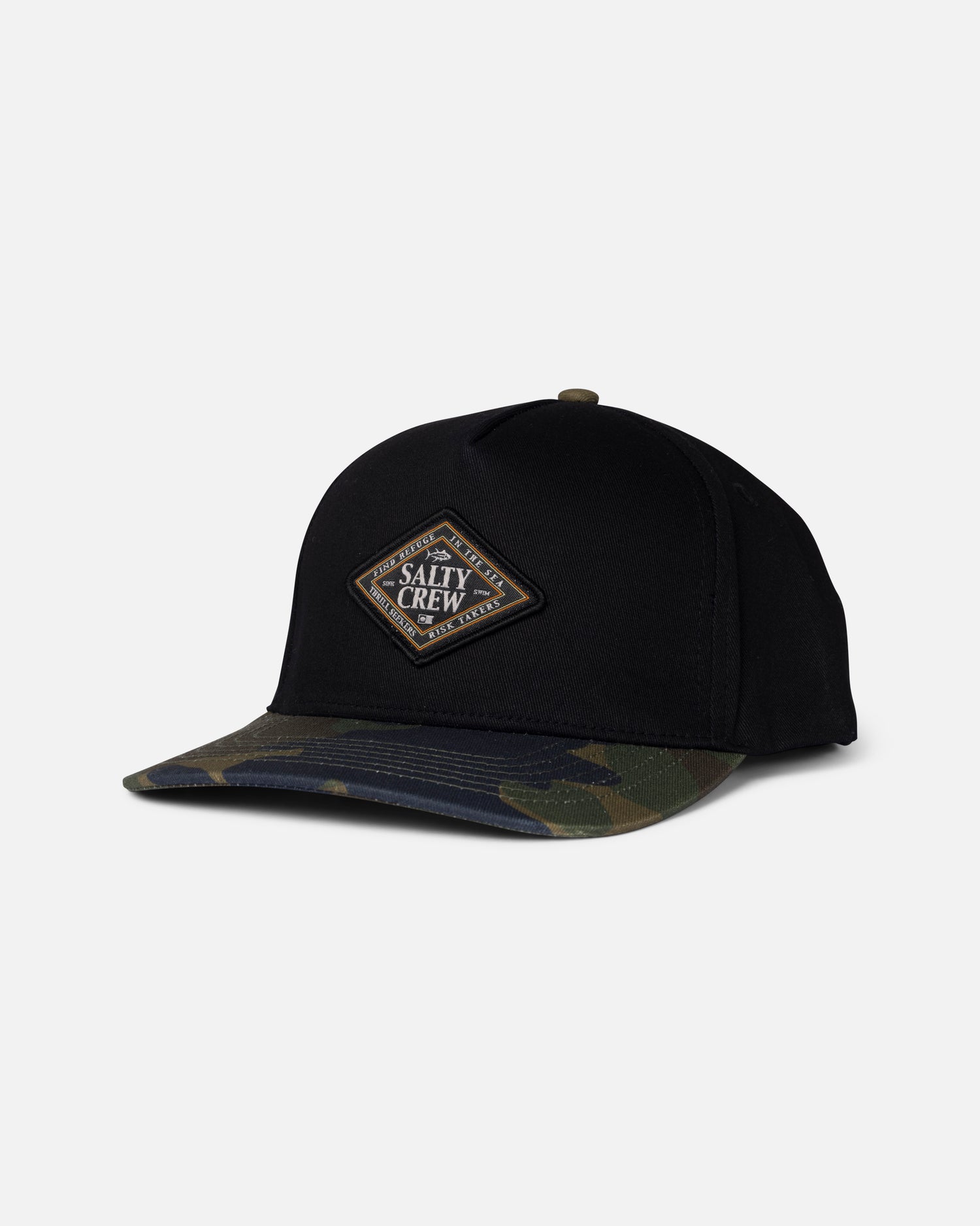 Front view of the Iconic Snapback - Camo. 