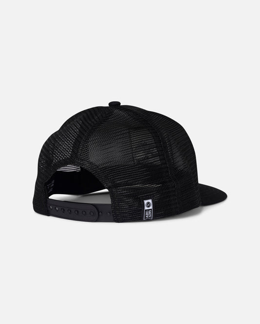 Back view of the Striper Trucker - Black. 