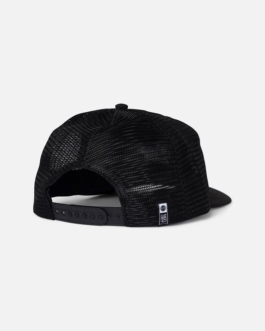 Back view of the Wavey Trucker - Black. 