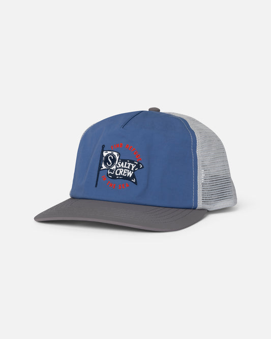 Front view of the Wavey Trucker - Captains Blue. 