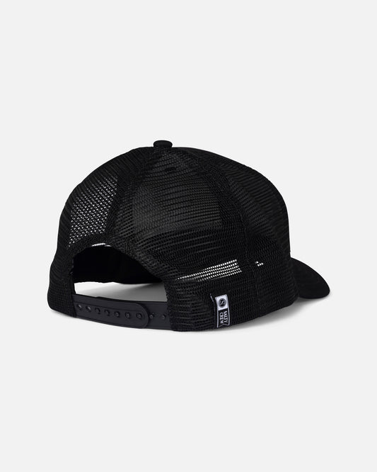 Back view of the Shapely Trucker - Black. 