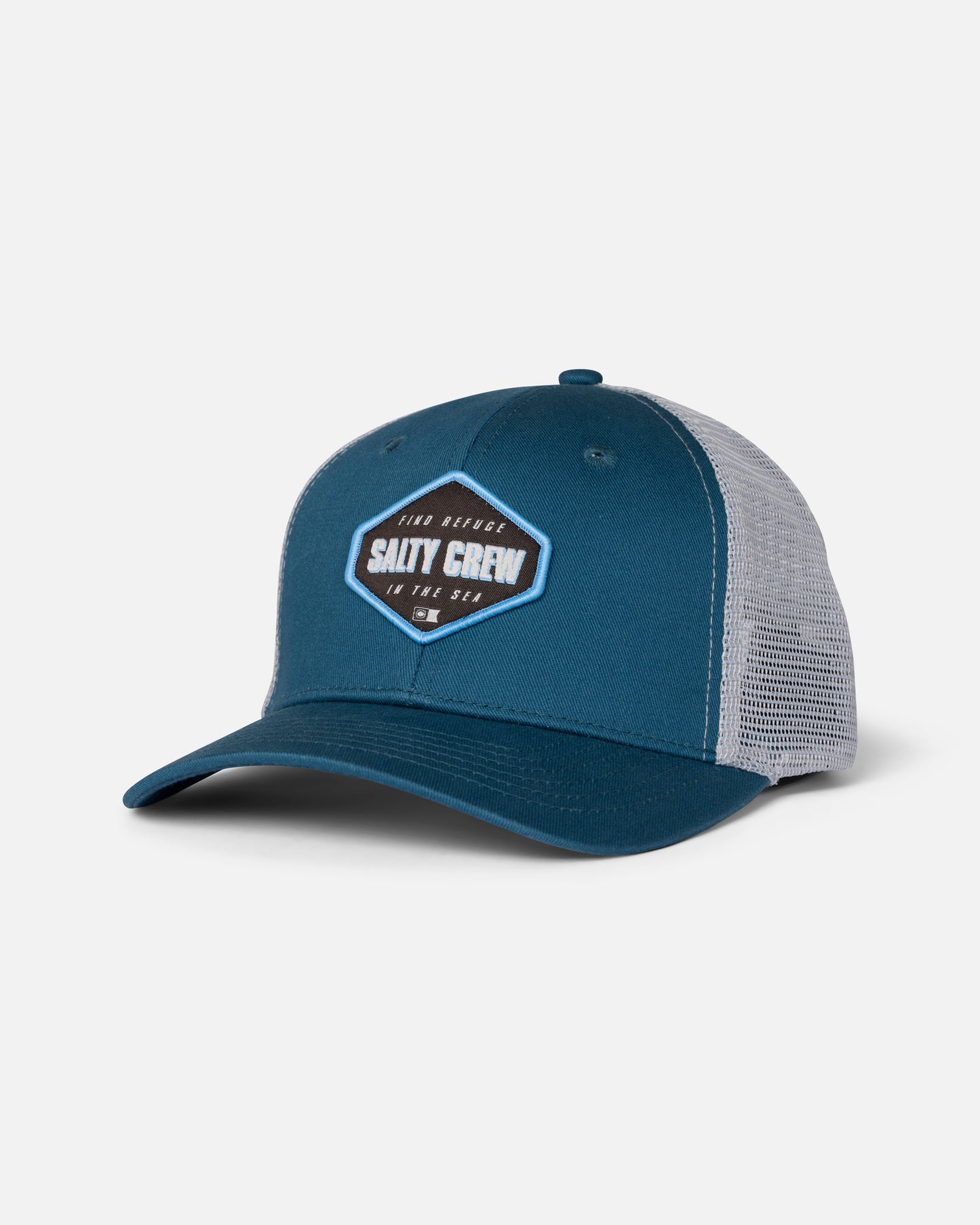 Front view of the Shapely Trucker - Captains Blue. 