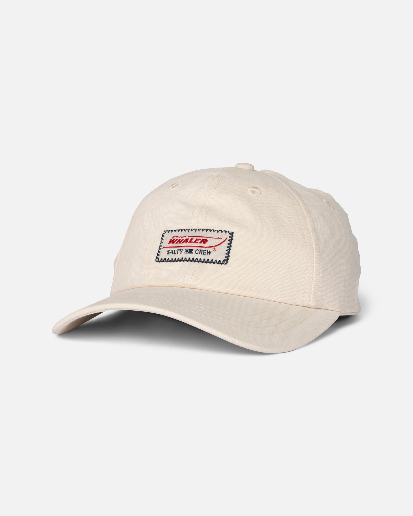 Front view of the Whaler Dad Hat - Off White. 