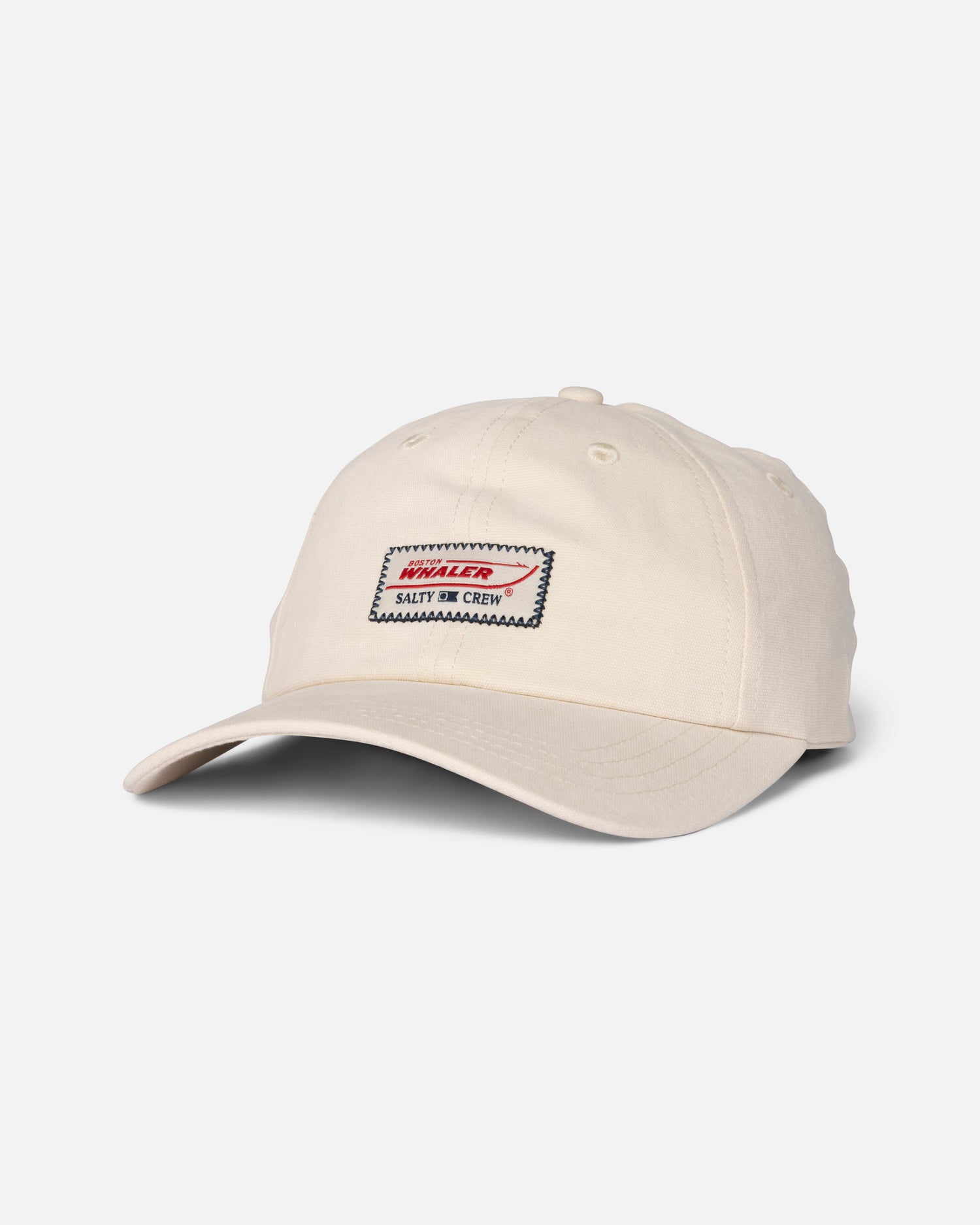 Front view of the Whaler Dad Hat - Off White. 