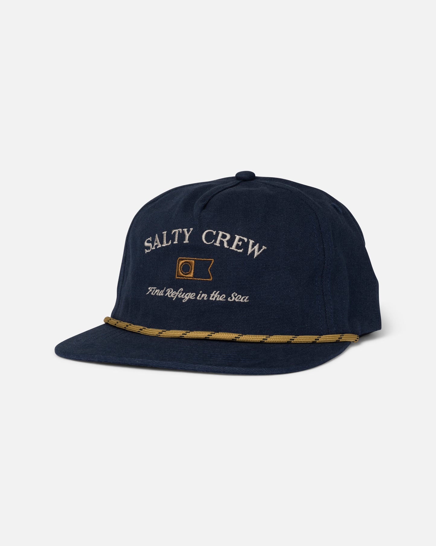 Front view of the Steadfast Snapback - Navy. 