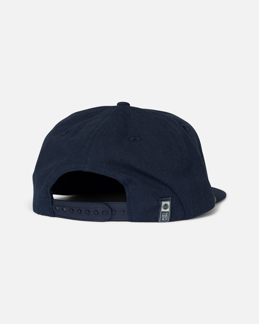 Back view of the Steadfast Snapback - Navy. 