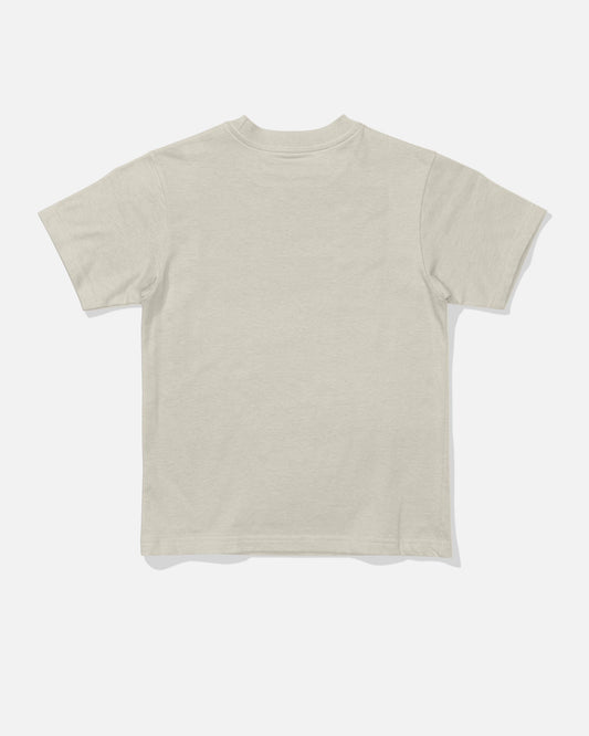 A Salty Crew Truck Bed Toddler Tee in Bone is shown laid flat with the back side facing up against a white background.