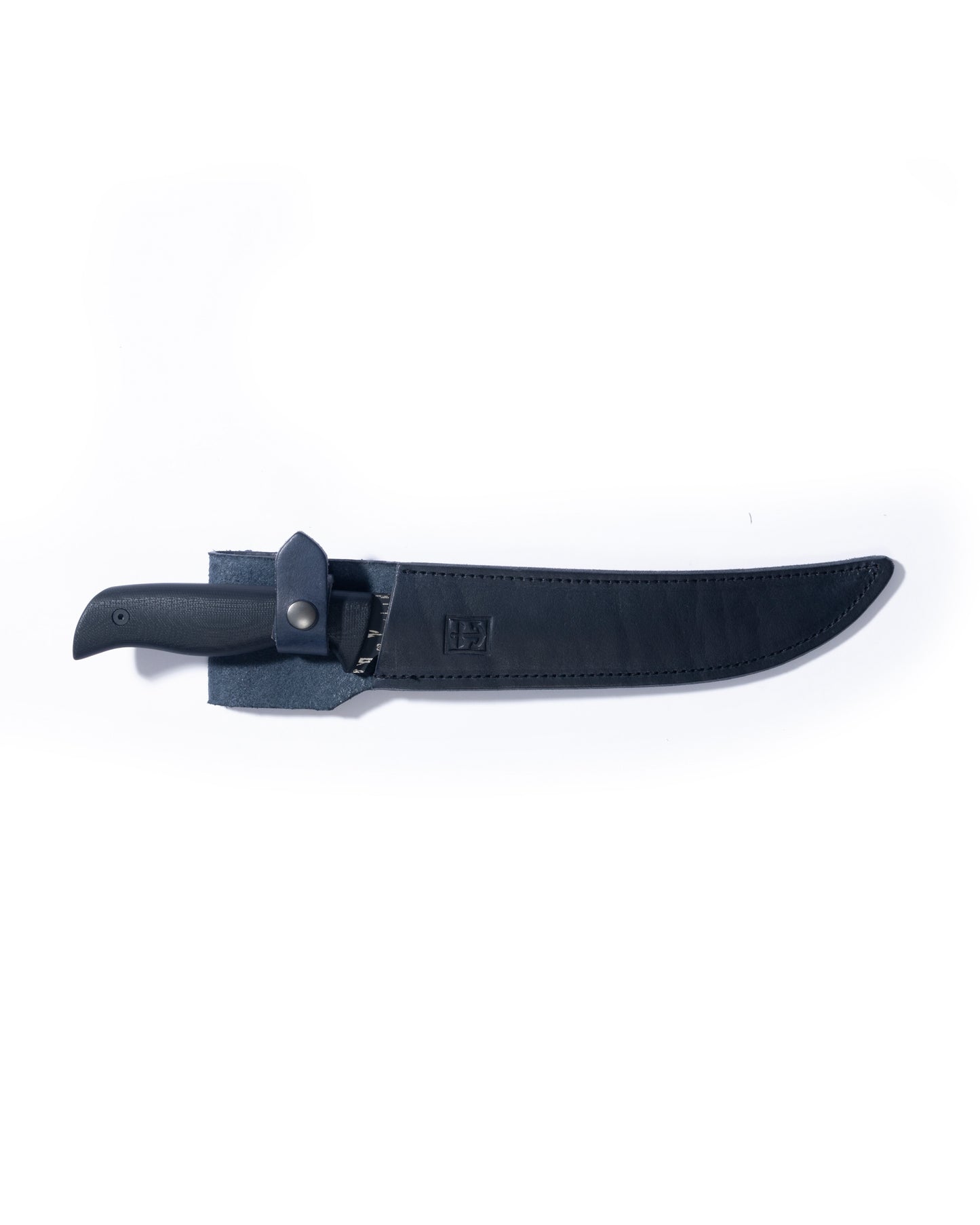 Studio image of the sheath of the Cut Above Leucadia Fillet Knif - Black. 