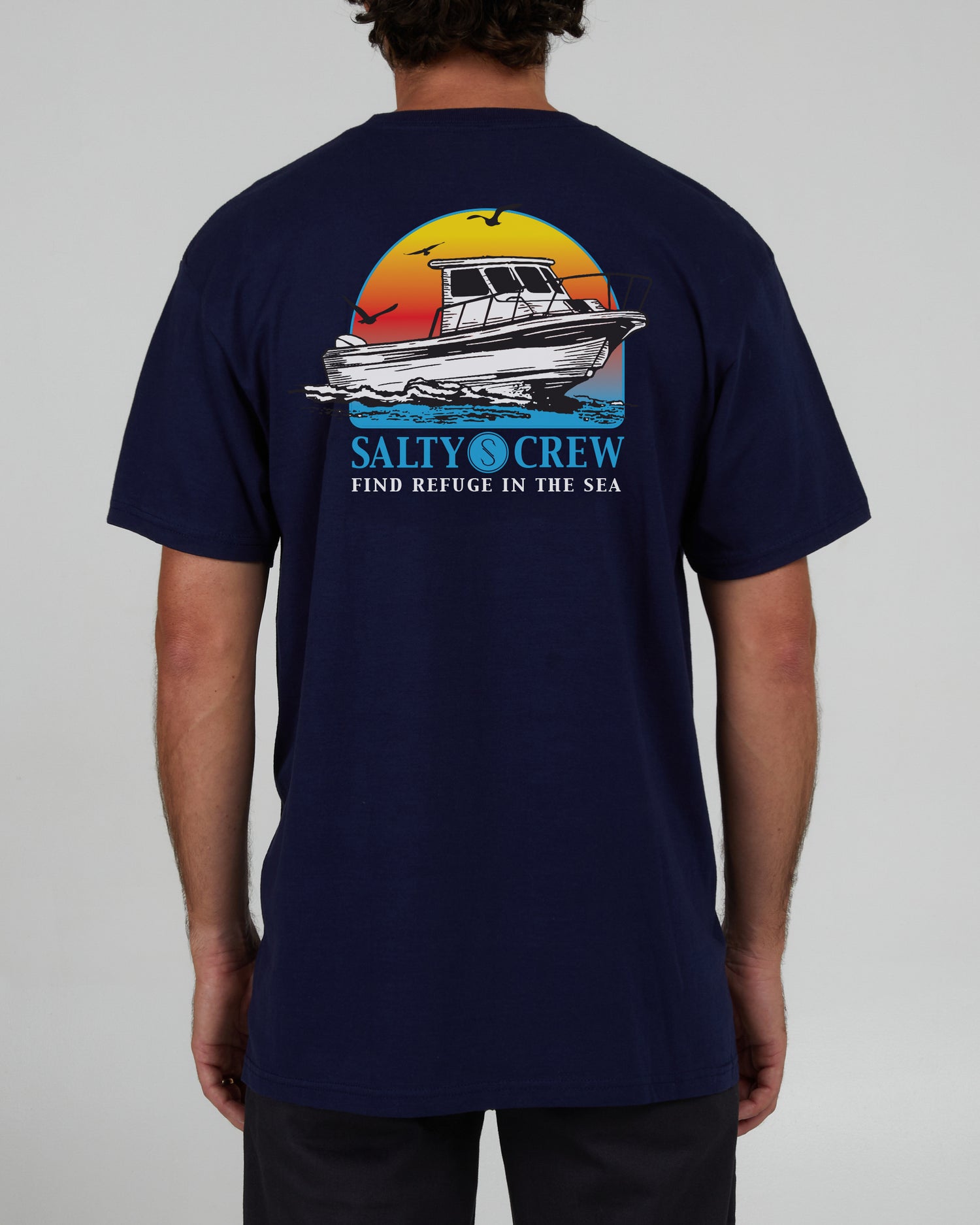 Salty Crew Full Throttle S/S Tee - Navy, Navy / S