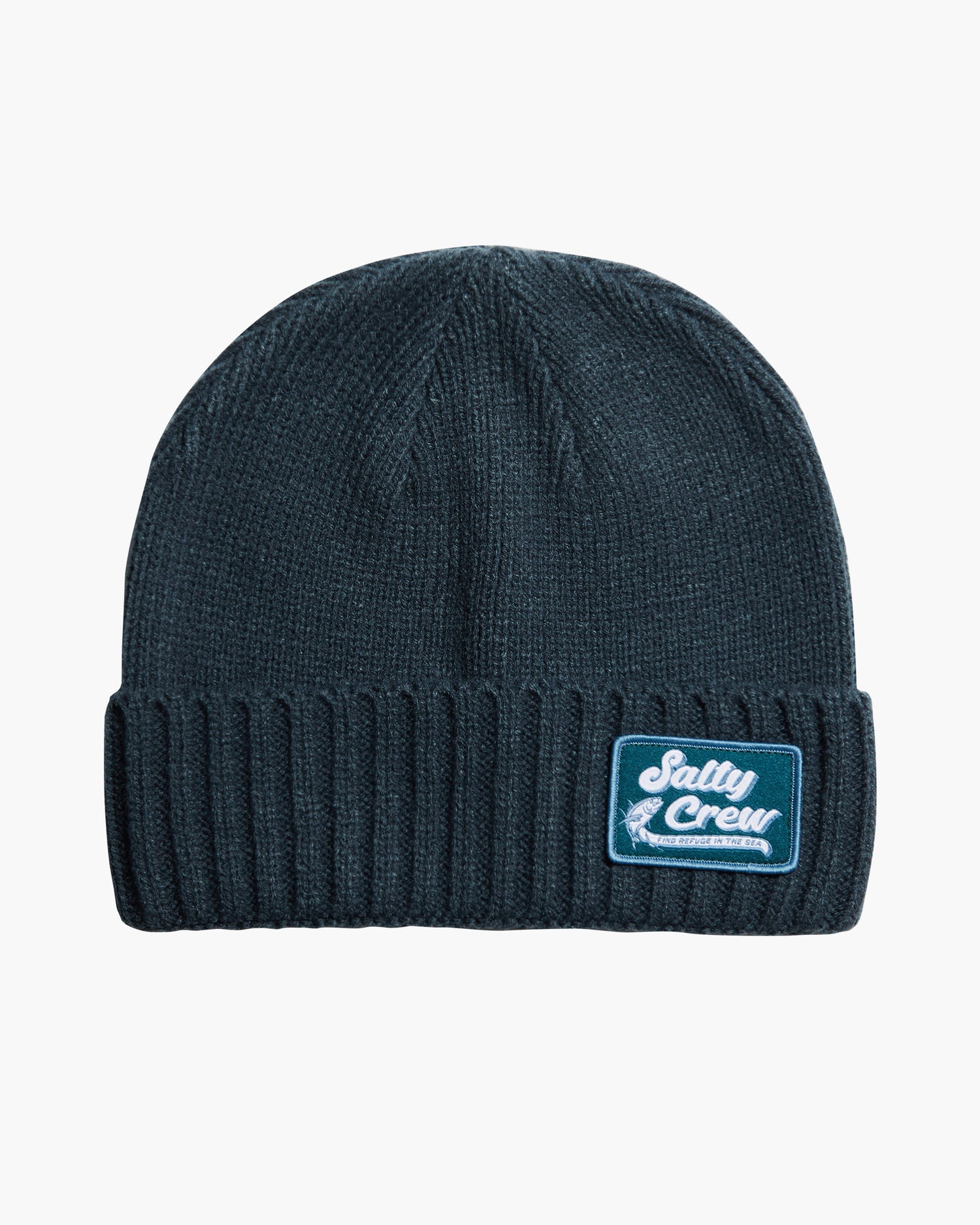 front view of Retro Catch Dark Slate Beanie