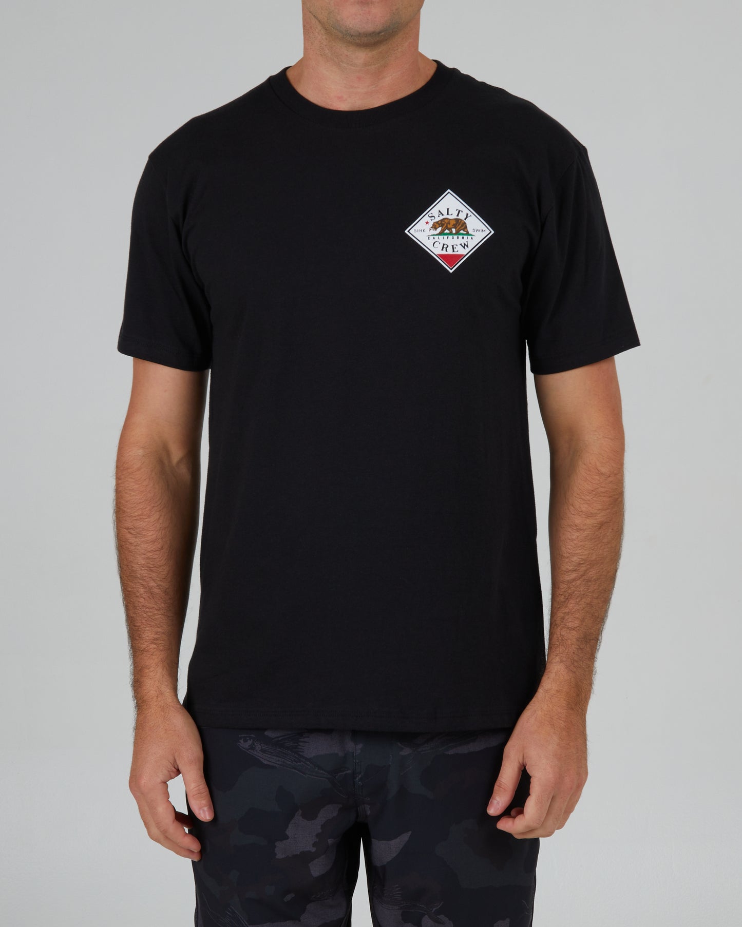 On body front of the Tippet Cali Black S/S Premium Tee