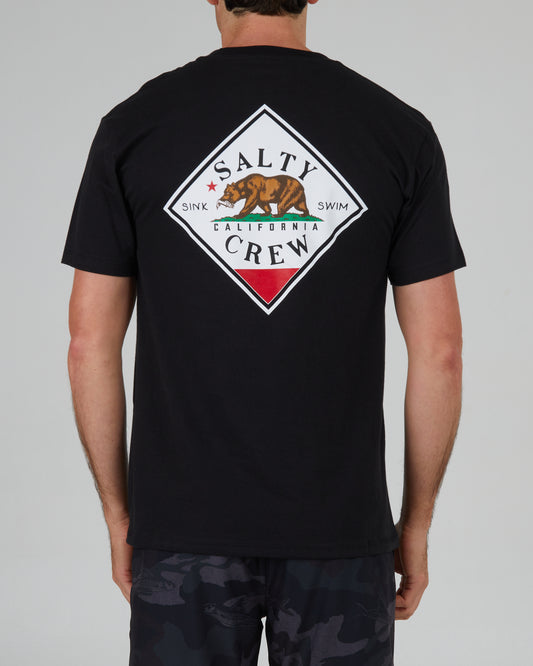 On body back of the Tippet Cali Black S/S Premium Tee