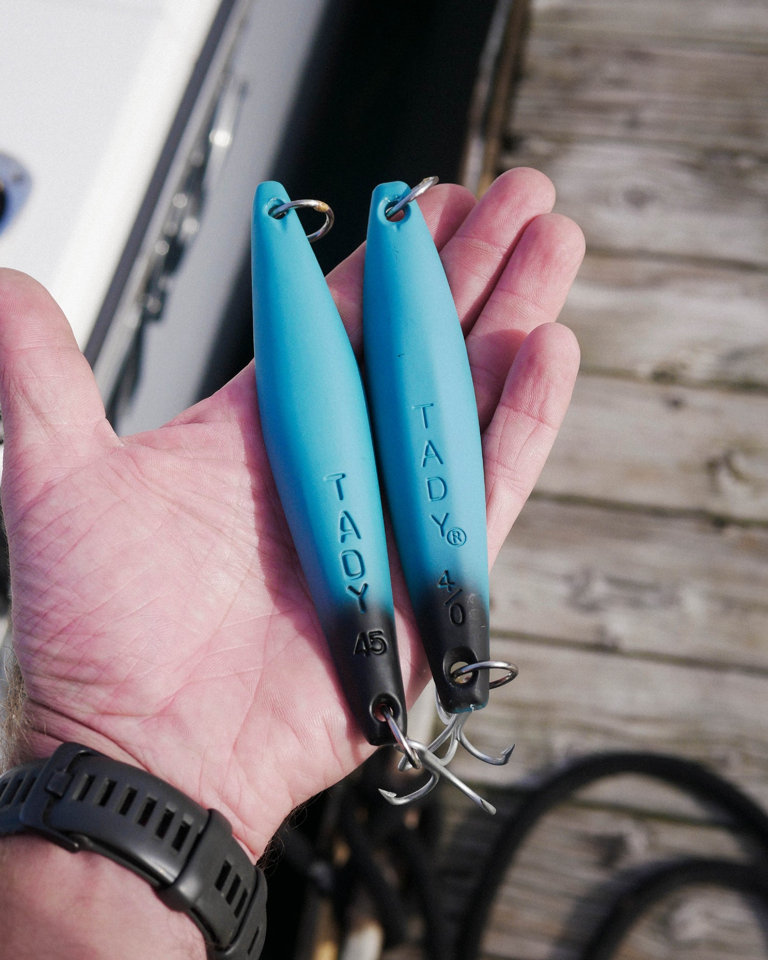 Detial photo of the Tady x Salty Crew Jig Set - Wintergreen. 
