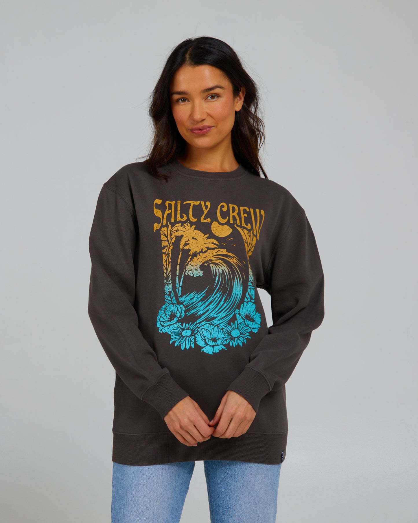 (取寄) ソルティ クルー レディース ビッグ ウェーブ クルー Salty Crew women Big Wave Crew Faded Black 取寄) ソルティ クルー レディース ビッグ ウェーブ クルー