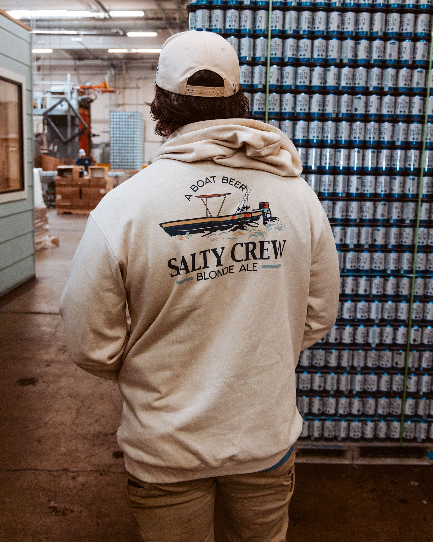 Salty Brew Fleece Hoodie - Bone