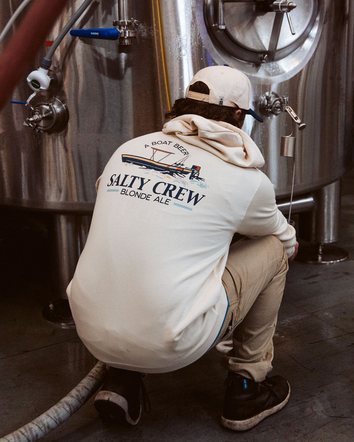 Salty Brew Fleece Hoodie - Bone