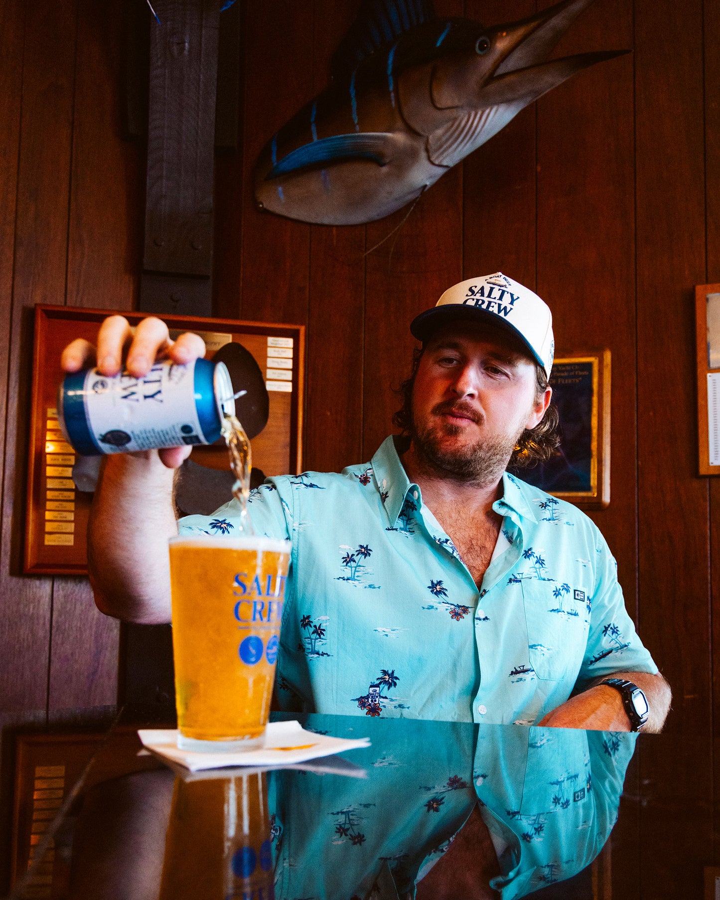 Salty Brew Button Up - Mackerel