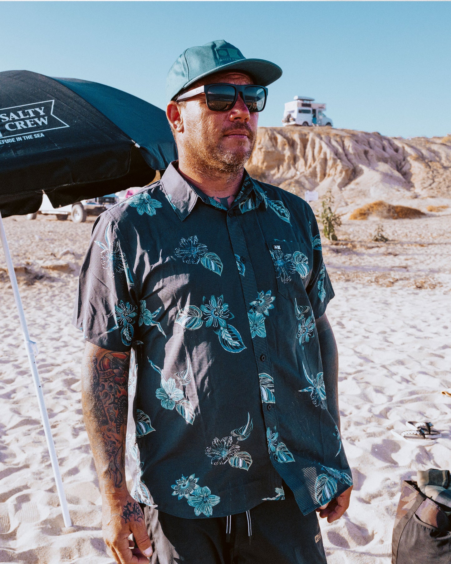 Breezer Perforated Button Up - Phantom