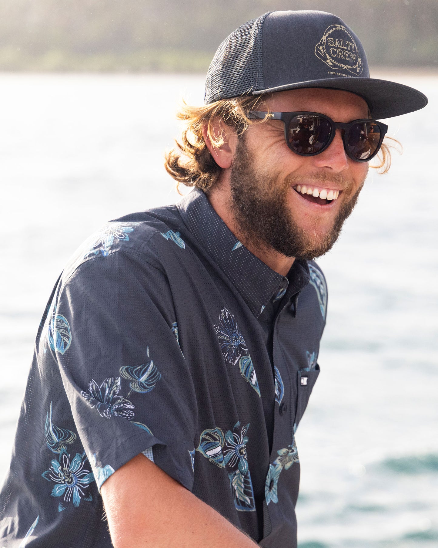 Breezer Perforated Button Up - Phantom