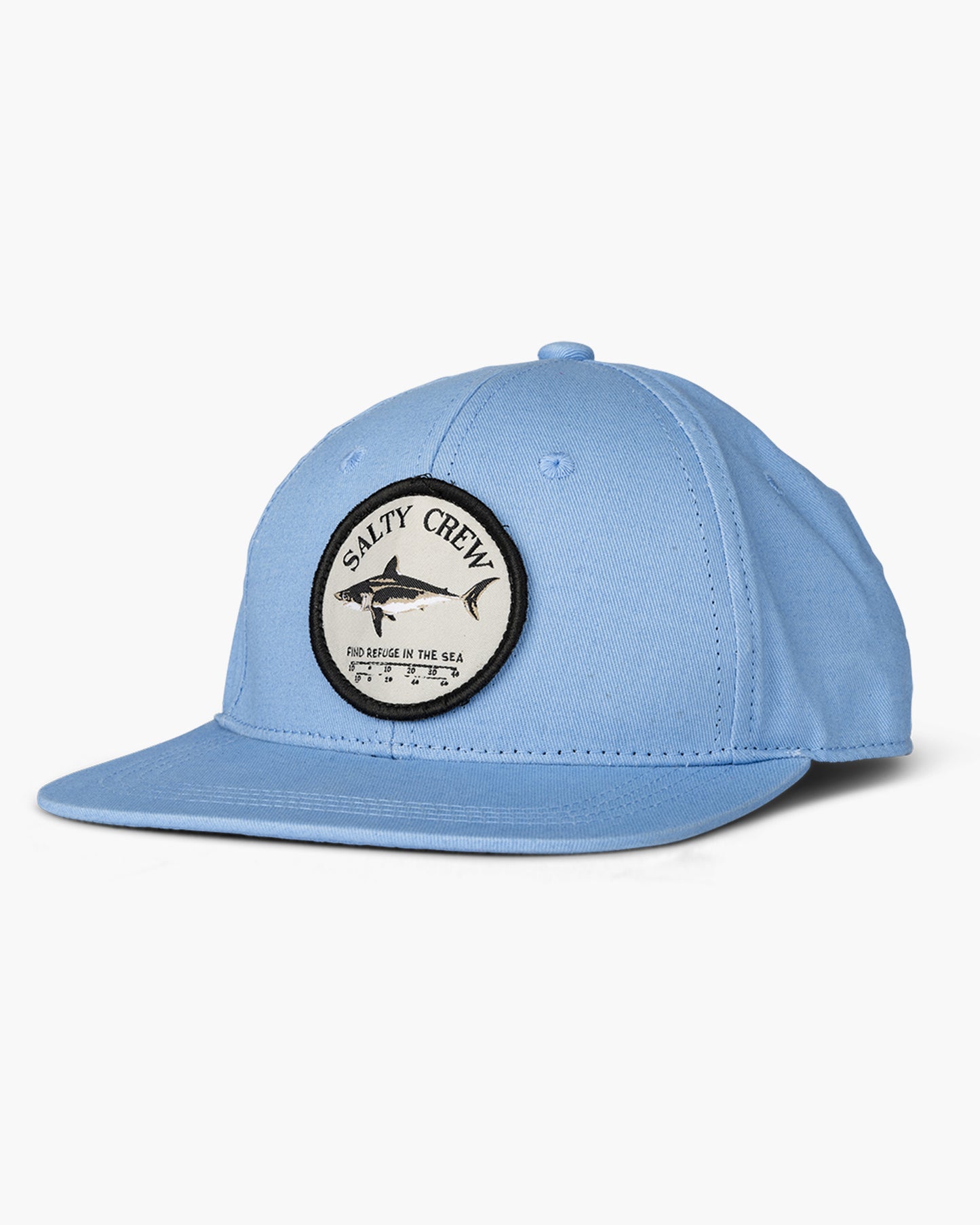 front view of Bruce Boys 6 Panel Marine Blue