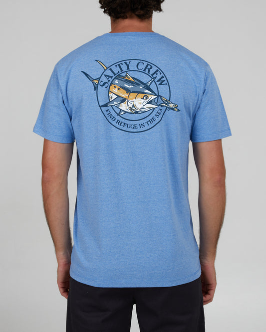 back view of Chaser Light Blue S/S Standard Tee