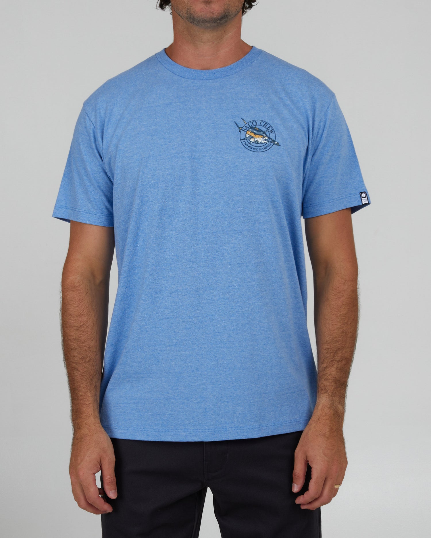 front view of Chaser Light Blue S/S Standard Tee