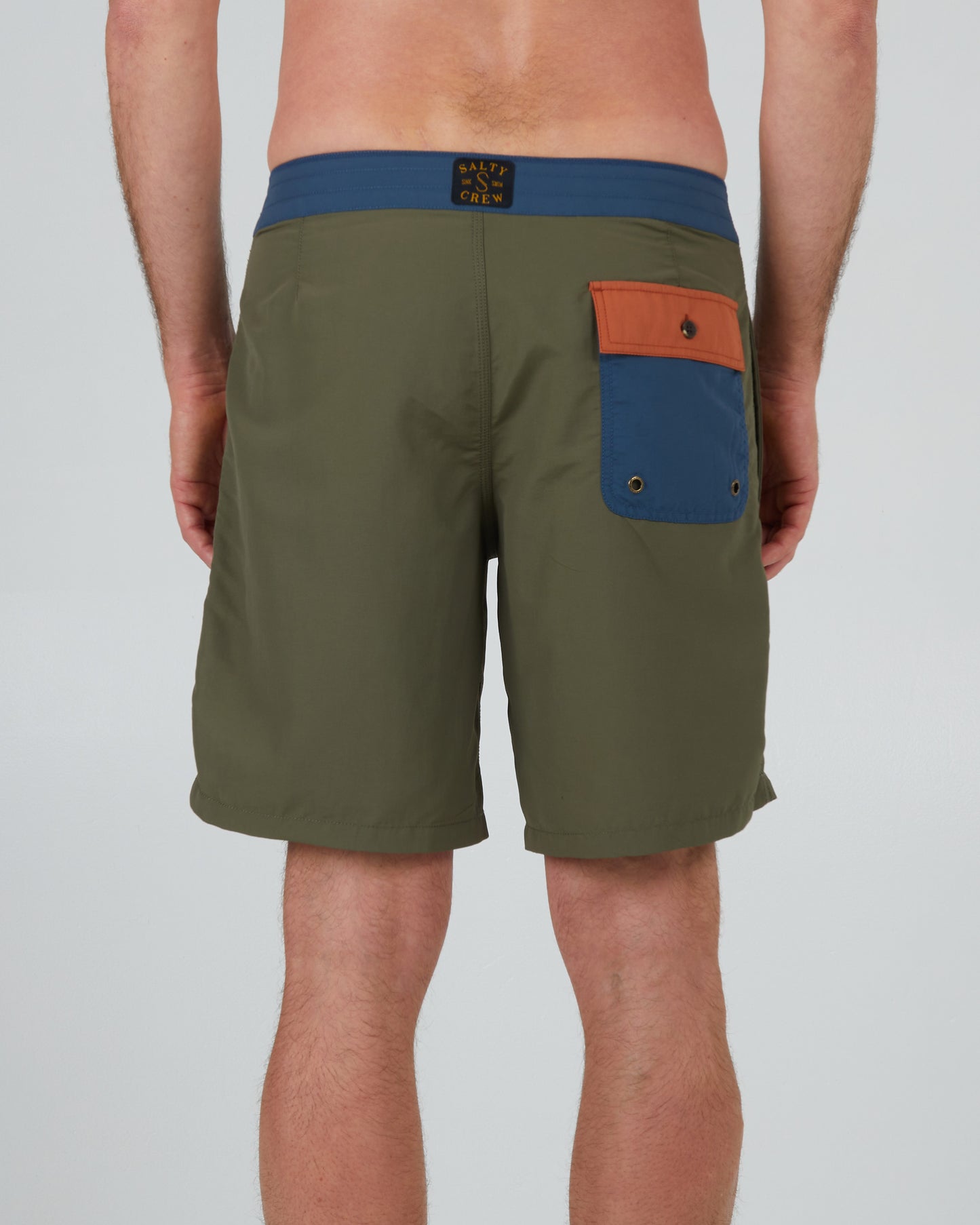 back view of Clubhouse Olive Boardshort