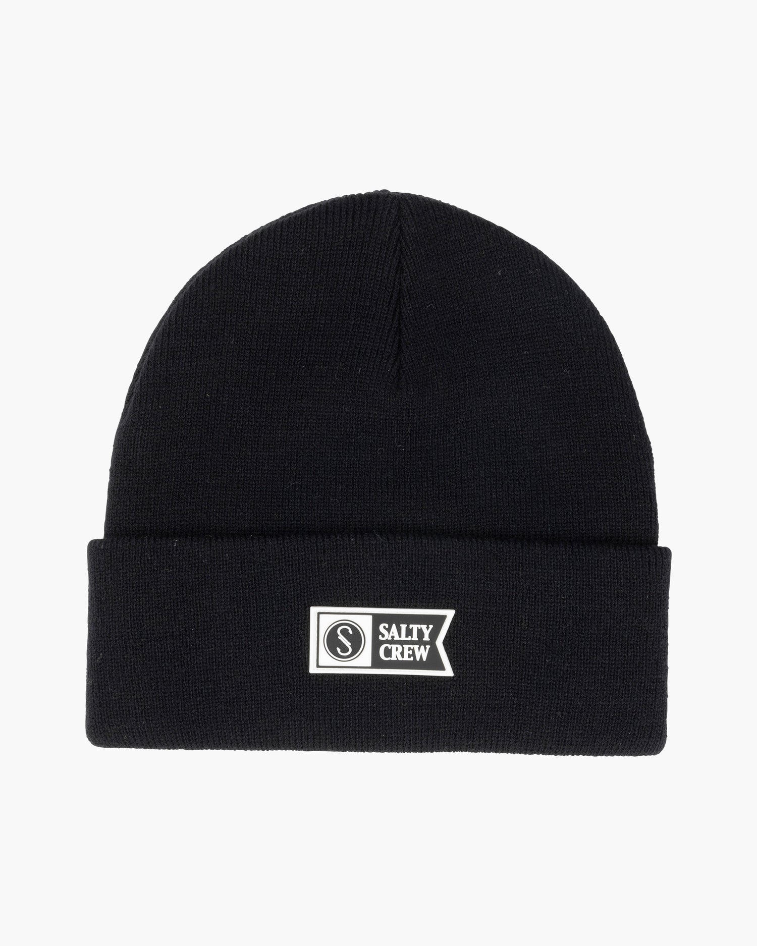 front view of Cold Front Black Beanie