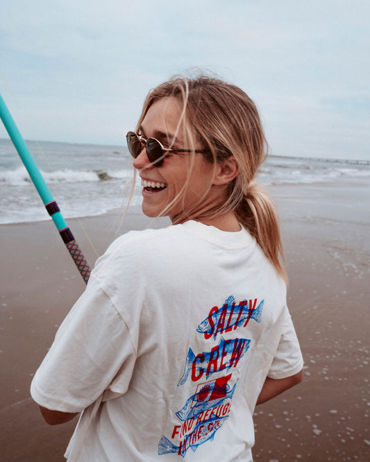 Fish Finder Skimmer Tee - Off White