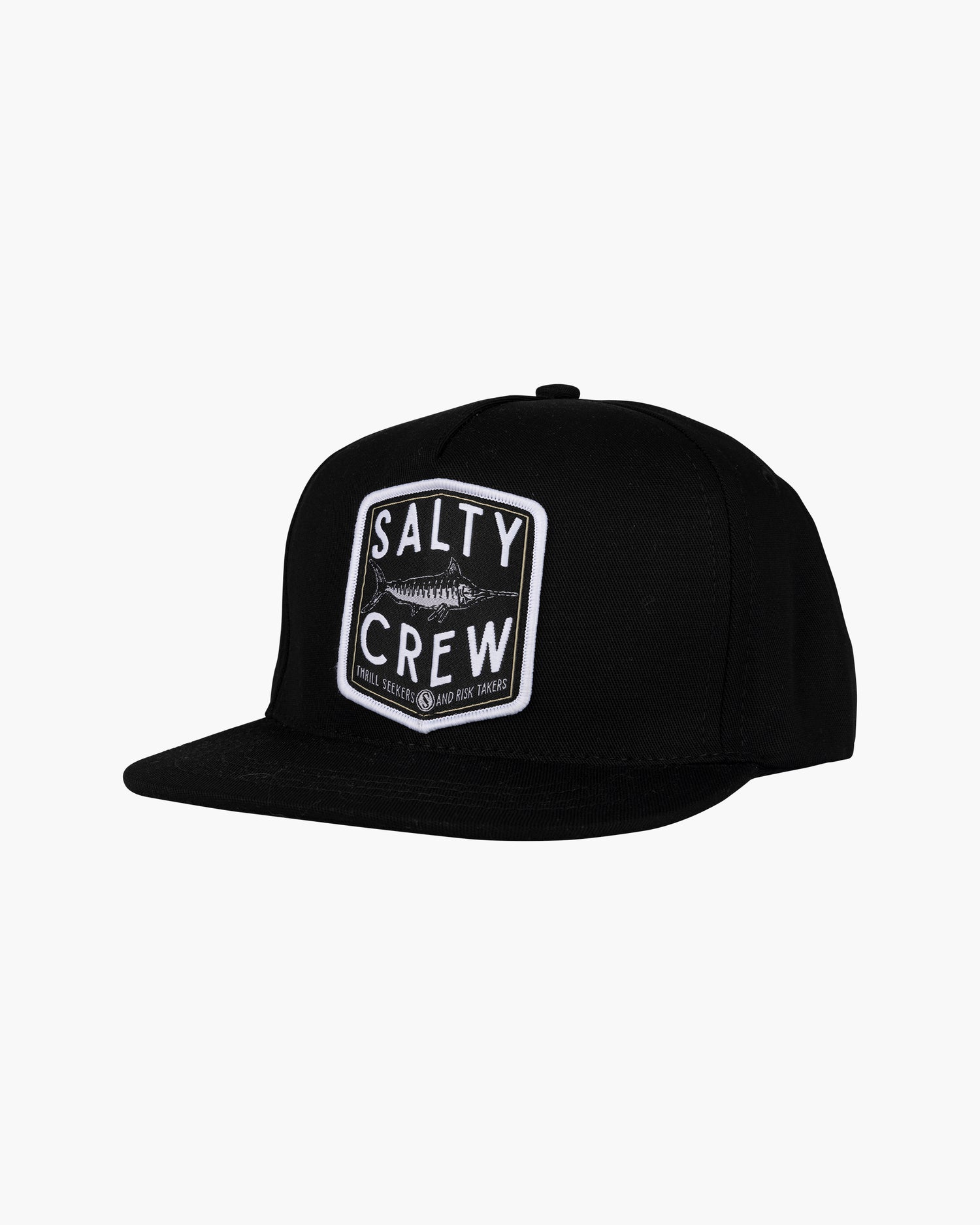 front view of Fishery Boys Black 5 Panel