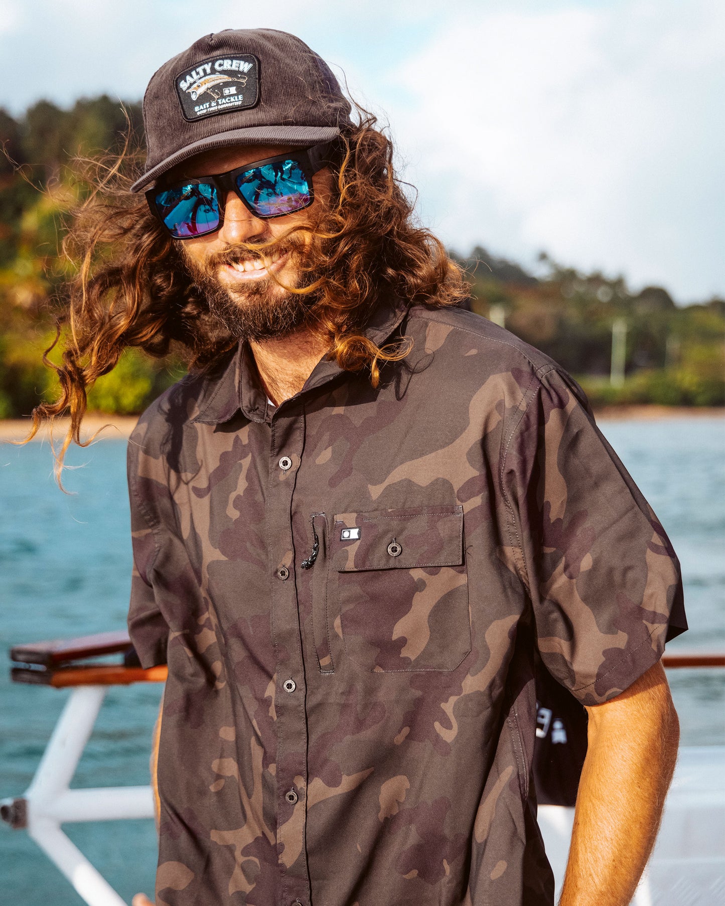Flagship UV Button Up - Dark Camo