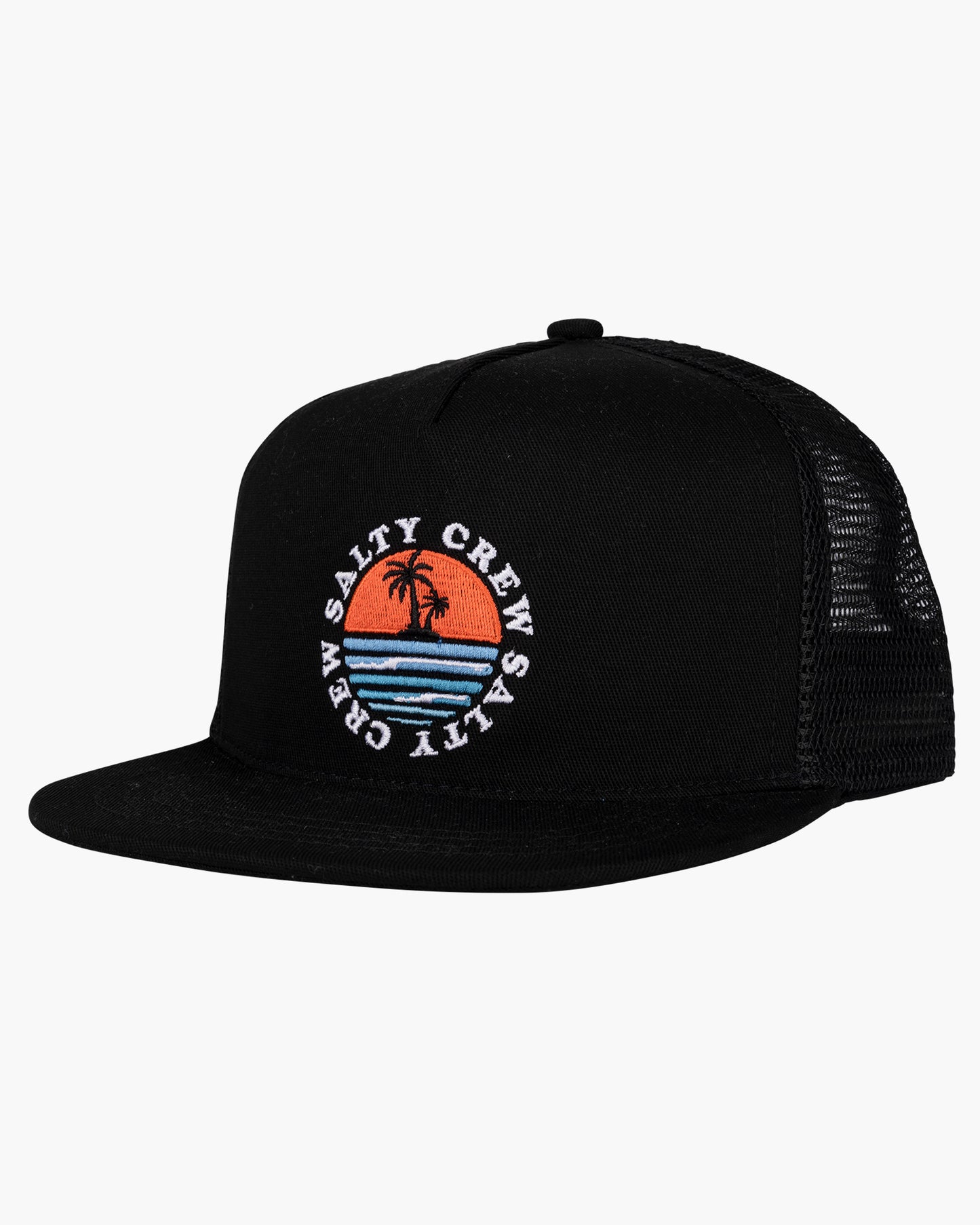 front view of Line Up Black Boys Trucker