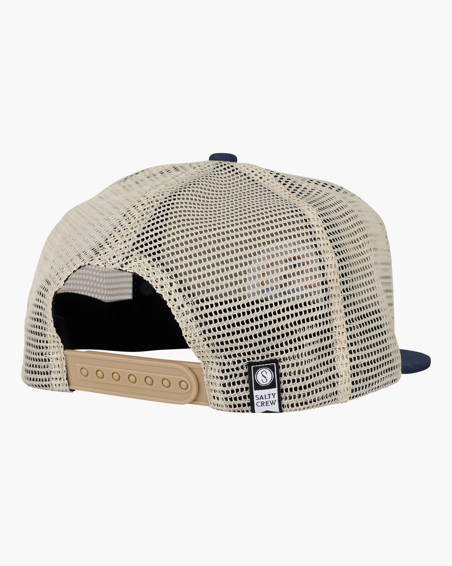 back view of Line Up Navy/Tan Boys Trucker