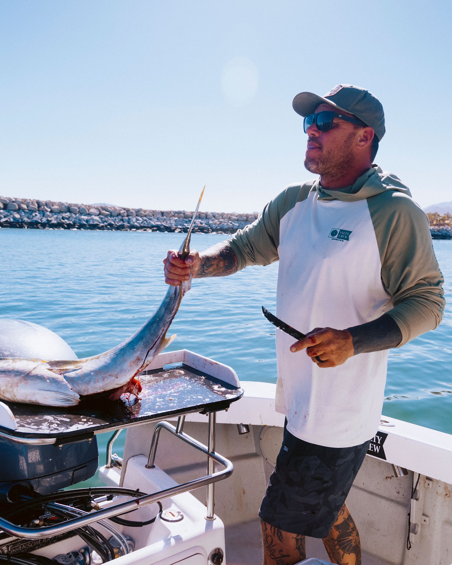 Mariner Lite UV Hoodie - Birch Oil Green