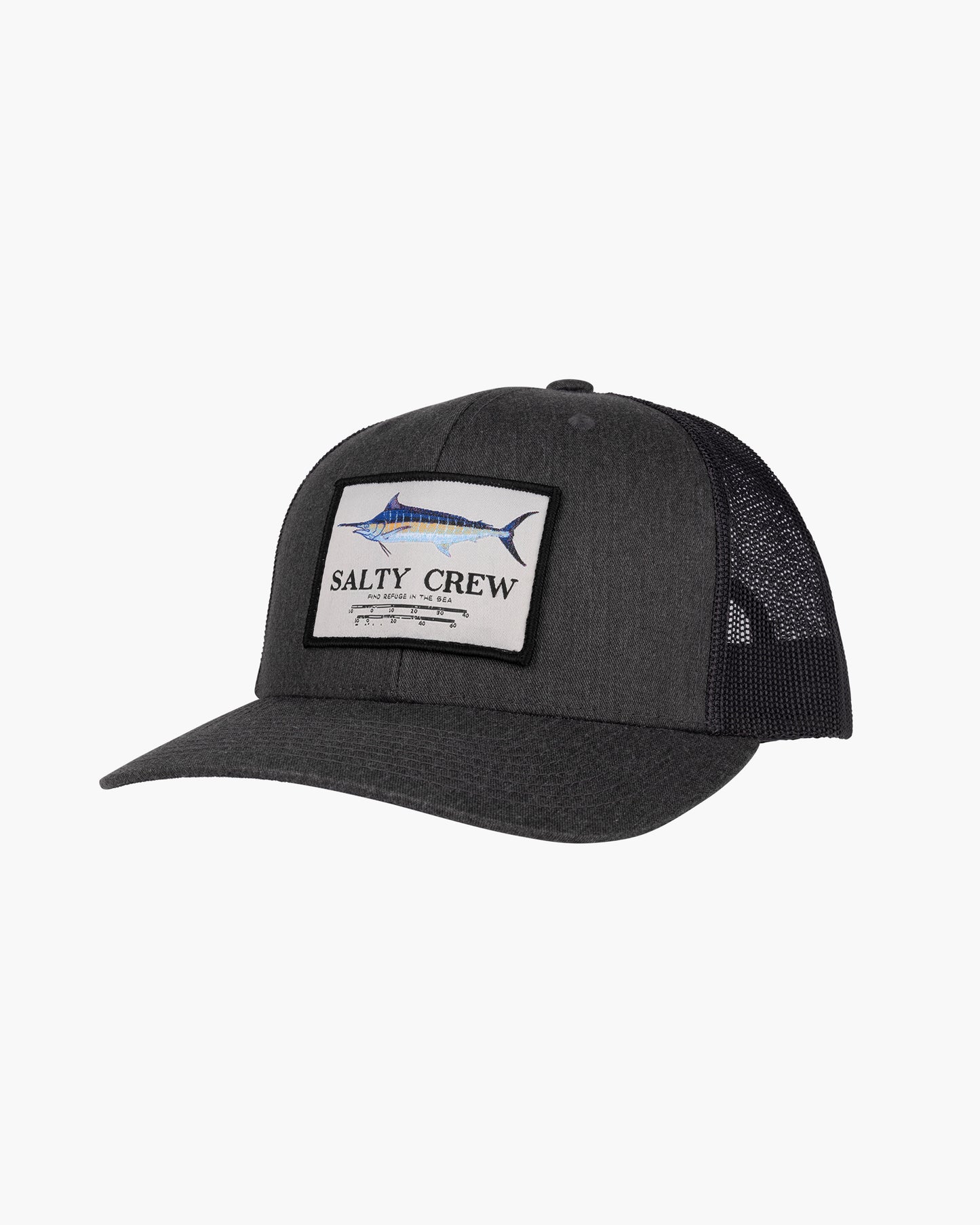 Front of the Marlin Mount Navy/Silver Retro Trucker