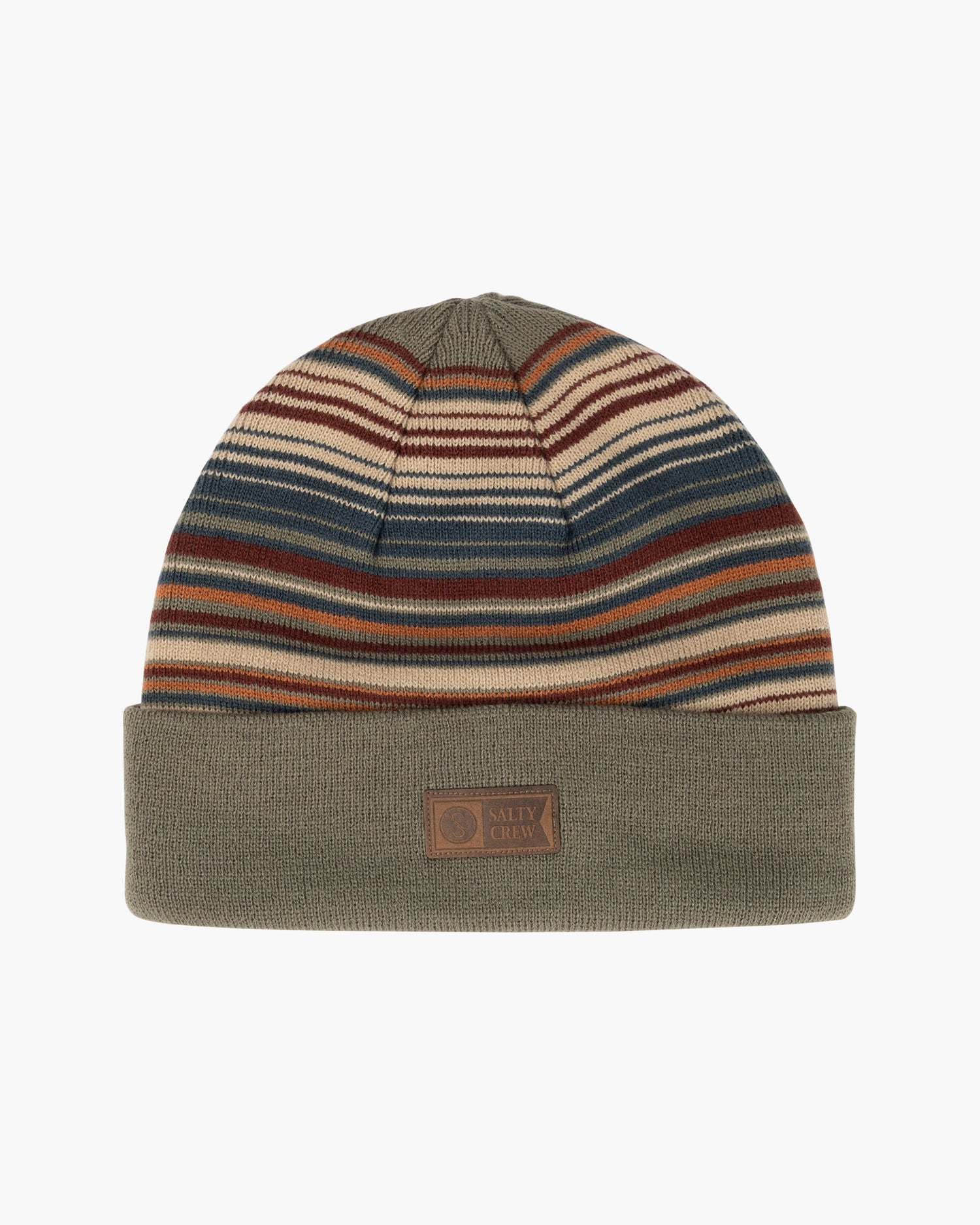 front view of Outskirts Olive Beanie