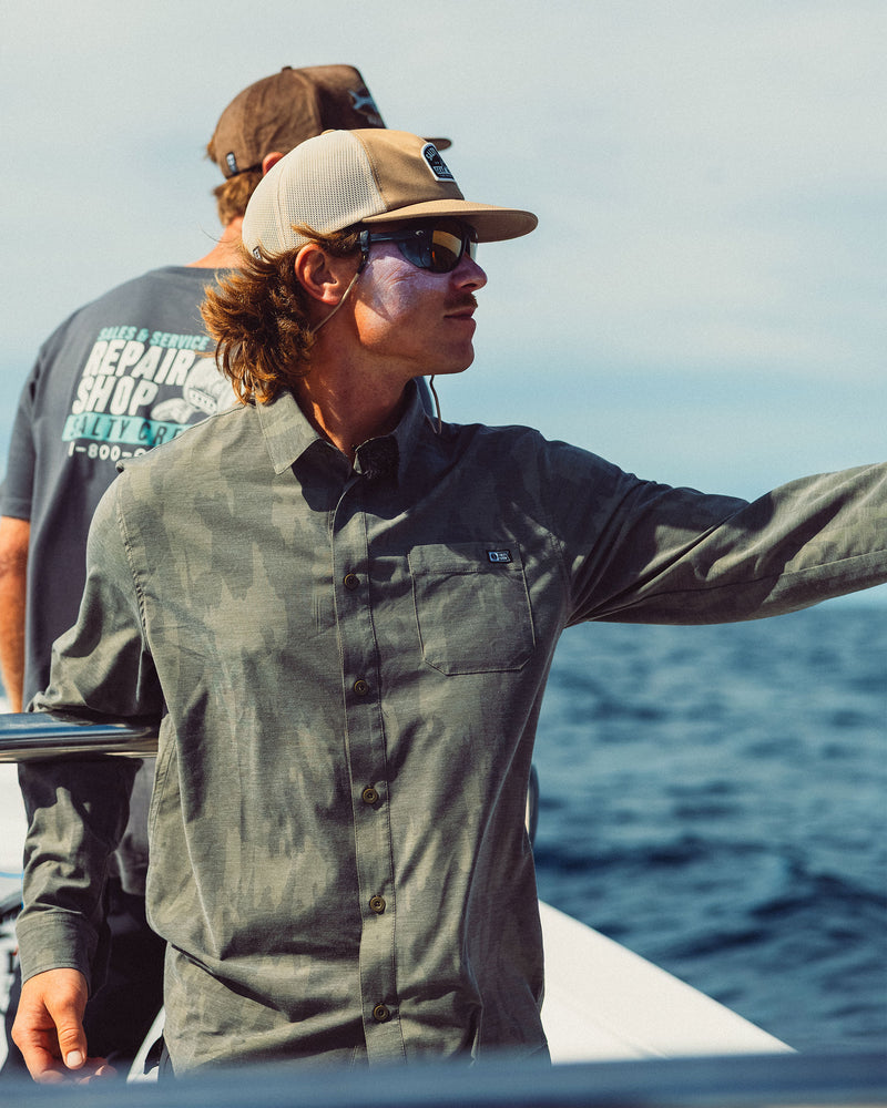 DRIFTER LS UV BUTTON UP