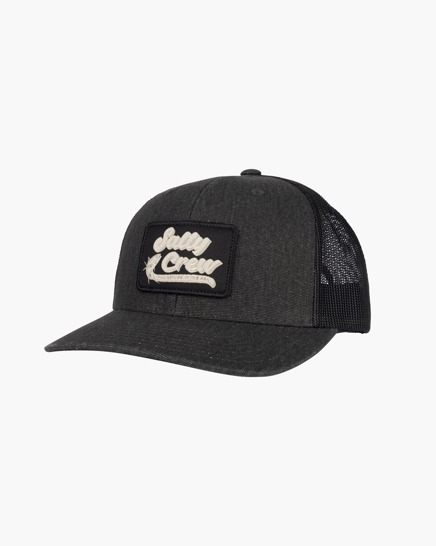 front view of Retro Catch Black Retro Trucker